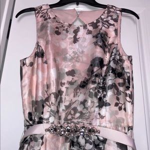 Pink floral formal dress